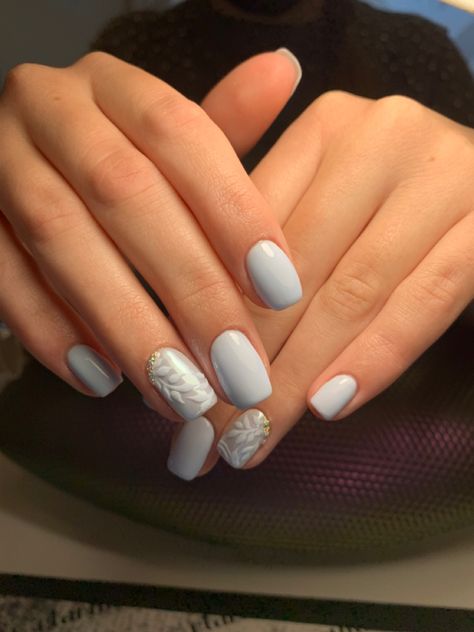 Powder Blue Nails, Baby Blue Nails, Simple Gel Nails, Powder Nails, Nails Art, Blue Nails, Powder Blue, Stylish Nails, Gel Nails