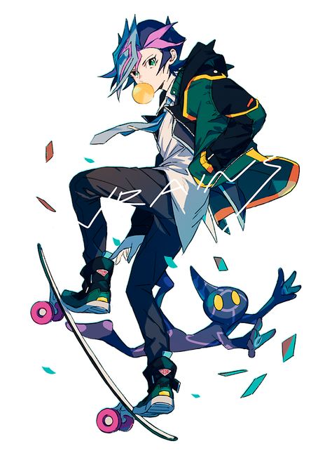 Cartoon Art Male, Yusaku Fujiki, Art Male, Male Characters, Anime Character, Cartoon Art, Skateboard, Anime, White