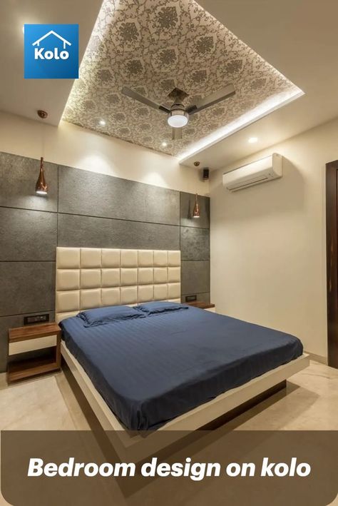 bedroom, koloapp, kerala, bedding, interior, indore Bedroom Pop Design, New Ceiling Design, Interior Ceiling Design, Bedroom Interior Design Luxury, Pop Ceiling Design, Bedroom Door Design, Ceiling Design Living Room, Modern Bedroom Interior, Bedroom Wall Designs