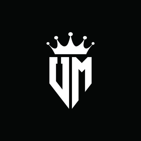 UM logo monogram emblem style with crown shape design template Md Logo, Dk Logo, Heart Wallpaper Hd, Logo Monogramme, Shape Vector, Love Birthday Quotes, Name Wallpaper, Letter Logo Design, Photo Art Gallery