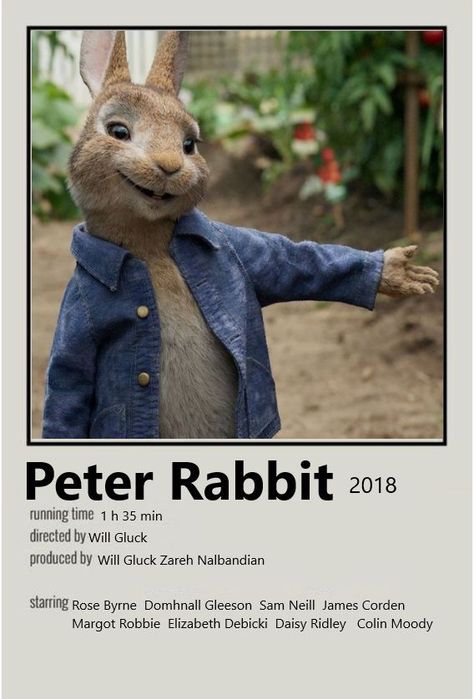 Peter Rabbit Movie Poster, Peter Rabbit Poster, Peter Rabbit Aesthetic, Peter Rabbit Movie, Easter Movies, Spring Movie, Poster Polaroid, Movie Character Posters, Good Animated Movies