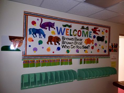 Brown Bear Classroom Theme, Brown Bear Brown Bear Bulletin Board, Brown Bear Bulletin Board Ideas, Brown Bear Bulletin Board, Bear Bulletin Board Ideas, Bear Bulletin Board, Eric Carle Classroom Theme, Eric Carle Classroom, Eric Carle Art