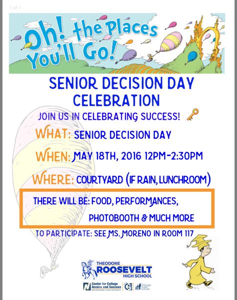 Senior Decision Day Ideas, High School College Decision Day Ideas, Decision Day Ideas College, Senior Events High School, Decision Day Ideas, Advice For Seniors High Schools, High School Advice Seniors, College Decision Day, College Signing Day