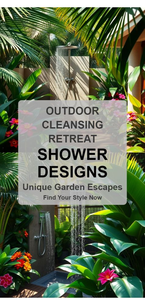 Outdoor shower ideas Garden Showers Outdoor, Garden Shower Ideas, Small Bathroom Upgrades, Outdoor Shower Inspiration, River Rock Floor, Room Bathroom Ideas, Outdoor Shower Ideas, Homestead Layout, Sauna Ideas