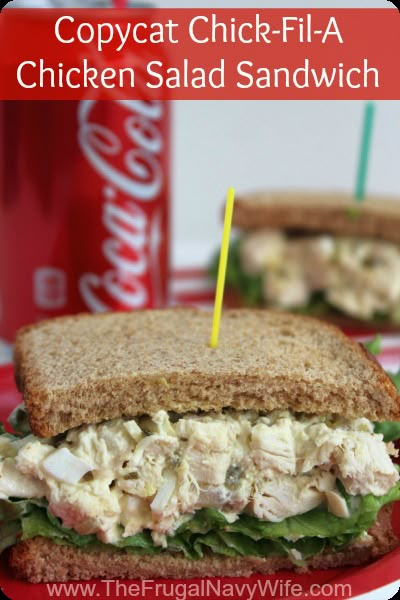 Copycat Chick-Fil-A Chicken Salad Sandwich, this simple and easy copycat recipe is great when you can't make it out to grab this yummy sandwich! Copycat Chick Fil A, Chicken Salad Sandwich, Copycat Restaurant Recipes, Navy Wife, Salad Sandwich, Soup And Sandwich, Chicken Salad Recipes, Chick Fil A, A Chicken