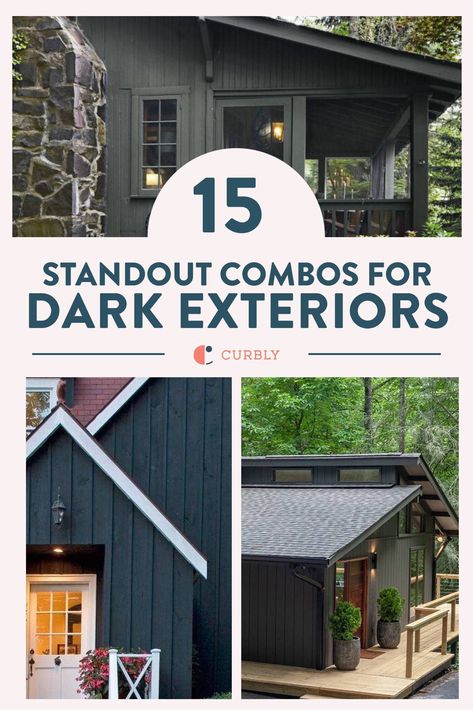 Embrace the allure of darkness! Step into a world of captivating architectural charm with these 10 Dark Painted Exteriors. 🖤 From modern minimalism to timeless elegance, these bewitching homes prove that bold design choices can redefine curb appeal. #HomeInspiration #DarkExteriors #ArchitecturalCharm #CurbAppeal Dark Exterior House Colors, Dark House Exterior, Dark Exterior House, Modern Exterior Paint Colors, Home Exterior Colors Schemes, Dark Grey Houses, Dark Blue Houses, Mid Century Modern House Exterior, Gray House Exterior