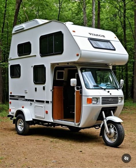 Motorcycle Camper Trailer, Motorcycle Campers, Three Wheeled Car, Trike Scooter, Rv Holiday, Small Travel Trailers, Adventure Trailers, Adult Tricycle, Micro Camper