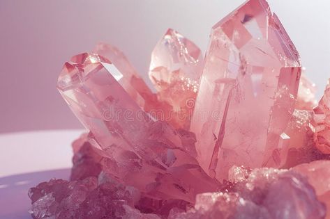 Rose quartz crystals close up in daylight. pink healing mineral geode texture, esoteric concept, witchcraft gem for stock photography About Rose, Quartz Crystals, Rose Quartz Crystal, Color Crystal, Geology, Quartz Crystal, Rose Quartz, Stock Photography, Stock Illustration