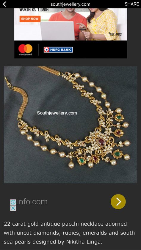 Pachi Necklace Gold, Uncut Diamond Necklace, Necklace Photo, Beautiful Gold Necklaces, Gold Jewelry Simple Necklace, Pearl Necklace Designs, Gold Necklace Indian Bridal Jewelry, Jewellery Bridal, Jewellery Wedding