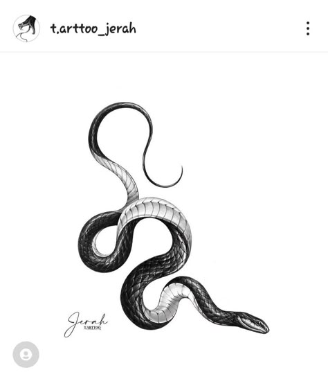 Black And White Snake Tattoo, Realistic Snake Tattoo, Snake Tattoo Drawing, Python Tattoo, Black Snake Tattoo, Rose Tattoo Stencil, Ma Tattoo, Black And White Snake, Black Tattoo Cover Up