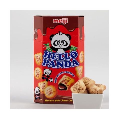 0 Hello Panda Cookies, Panda Chocolate, Fudge Stripe Cookies, Panda Cookies, Hello Panda, Yummy Biscuits, Chocolate Creme, Cream Biscuits, Asian Snacks