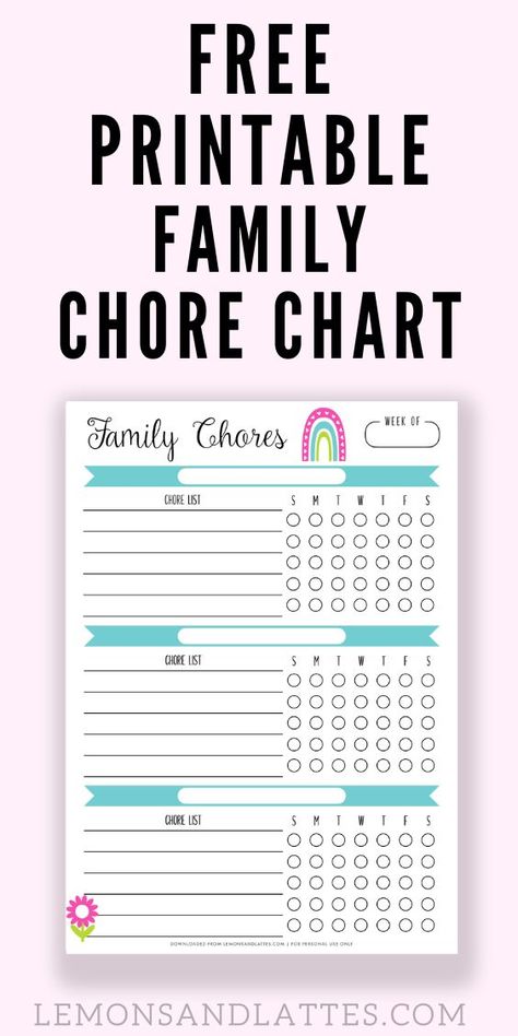 Looking for a free printable weekly family chore chart for multiple kids? Try this one! From making their beds to tidying up toys, these cute printables help make chores a little more exciting. This one has three different sections, making it a great option if you need a chore chart for three kids. Family Chore Chart Printable Free, Chore Chart For Family, Chore Charts For Multiple Kids, Chore Chart Kids Printable, Free Chore Chart, Chore Charts For Kids, Kids Responsibility Chart, Free Printable Chore Charts, Family Chore Chart