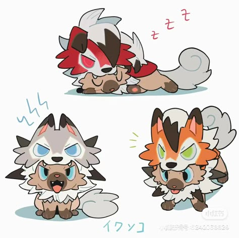 Pokemon Hugging, Pokemon Doodles Easy, Pokemon Fire Starters, All Starter Pokemon, Rockruff Pokemon, Cutest Pokemon, Dog Pokemon, Fanmade Pokemon, Pokémon Heroes