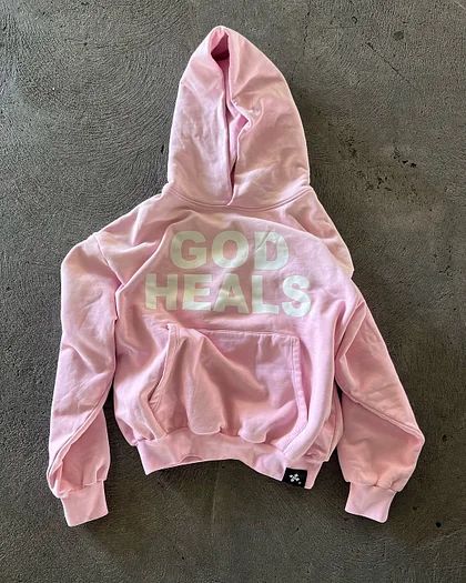 Weiphoto Oversized Hoodie Men, Printed Hoodies, God Heals, Loose Hoodie, Y2k Tops, Women Sweatshirt, Loose Pullover, Street Trends, Oversized Pullover