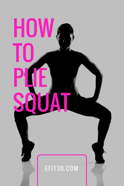 Target inner thighs and butt with plie squats - learn proper technique here. Exercise Board, Plie Squats, Women Workouts, Tone Thighs, Inner Thigh Workout, Core Workouts, At Home Workout, Survival Instinct, Life Board