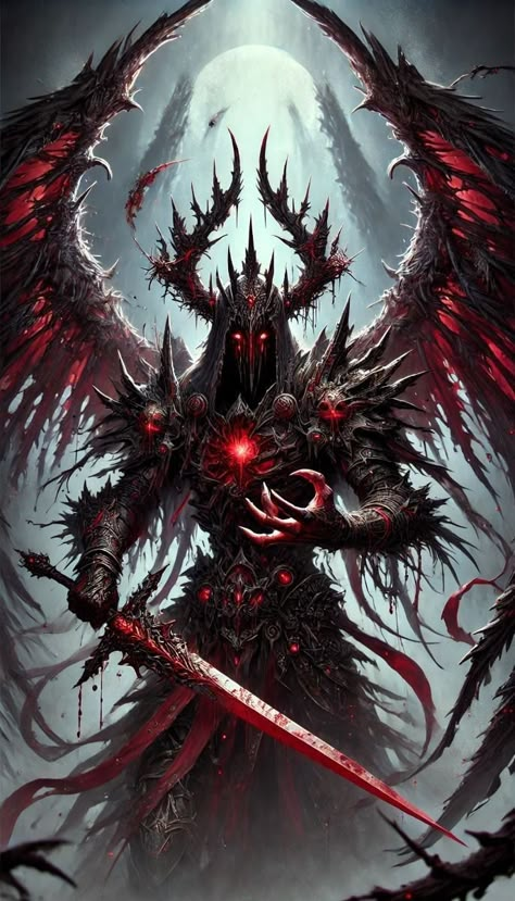 Edgy Character Design, Monster Transformation, Demon Emperor, Vampire God, Villain Character Design, Knight And Dragon, Wolf Art Fantasy, Red Dragons, Badass Drawings