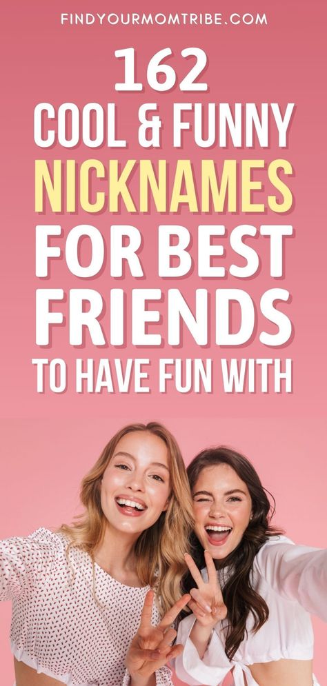 There are so many nicknames for best friends out there to choose from. See what some of the most popular ones are right here. Funny Name For Best Friend, Weird Nicknames Funny, Nicknames For Best Friends Funny, Weird Nicknames For Best Friends, Funny Nicknames For Friends Hilarious, Nicknames For Coworkers, Matching Nicknames For Best Friends, Funny Contact Names For Best Friend, Duo Names For Best Friends