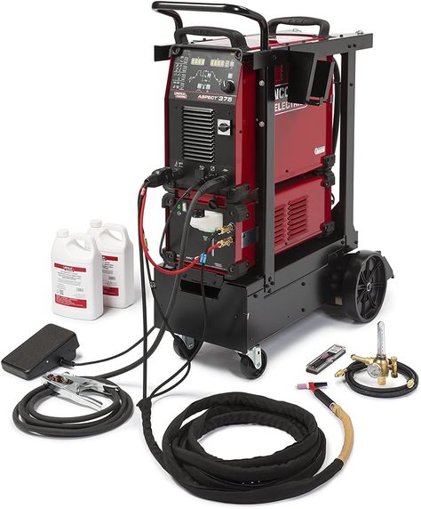 Lincoln Electric Aspect 375 AC/DC TIG Welder Ready-Pak K3946-2 #TIGWelderNewReleases #TIGWelder #LincolnElectricAspect375ACDCTIGWelder #Welder #LincolnElectric #Aspect375 #K39462 #PakK39462 Tig Welding Machine, Welding Aluminum, Tig Torch, Tig Welder, Welding Supplies, Welding Jobs, Welding Cart, Mig Welder, Welding And Fabrication