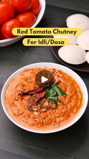 8.8M views · 48K reactions | You Must Try This Hotel Style Red Tomato Chutney for Idli/Dosa In 10 Minutes | You Must Try This Hotel Style Red Tomato Chutney for Idli/Dosa In 10 Minutes | By Aarti Madan | Facebook Red Dosa Chutney, Red Chutney For Dosa, Tomato Chutney For Dosa, Dosa Chutney Recipe, Tomato Chutney For Idli, South Indian Tomato Chutney, Chutney For Dosa, Chutney For Idli, Spicy Tomato Chutney