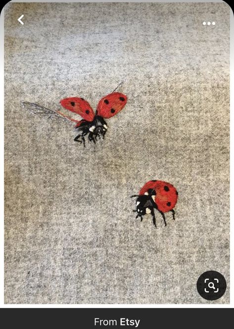 Bugs Embroidery, Embroidered Cushions, Sewing Embroidery Designs, Hand Embroidery Art, Embroidery Craft, Harris Tweed, Hand Embroidery Patterns, Embroidery Inspiration, Embroidery Tutorials