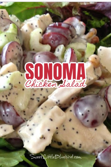 SONOMA CHICKEN SALAD Sonoma Chicken Salad, Week Meals, Chicken Salads, Yummy Salads, Chicken Salad Recipe, Lost 100 Pounds, Easy Salad, Quit Drinking, Chicken Meals