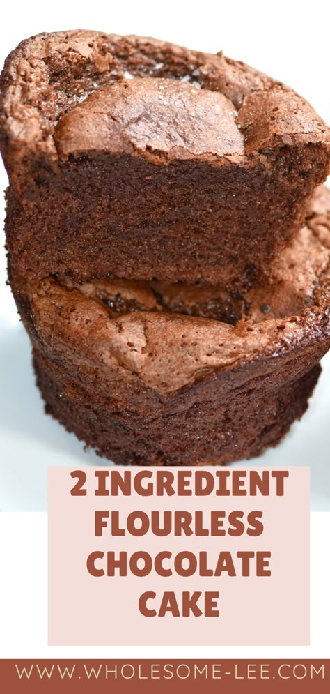 No Flour Chocolate Cake Recipe, Keto 2 Ingredient Dessert, Flourless Cakes Easy, 2 Ingredient Chocolate Bread, Flourless Brownies Easy, Flourless Mug Desserts, Flour Free Chocolate Cake, No Flour Cakes, Sugar Free Flourless Chocolate Cake