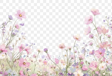 Baby Theme Background, Digital Flowers Png, Flowers Background Design, Watercolour Wildflowers, Watercolor Flowers Png, Watercolor Flowers Clipart, Floral Watercolor Background, Flowers Meadow, Floral Meadow