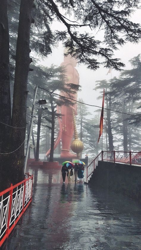 #jakhu temple #shimla Shimla Snapchat, Shimla Aesthetic, Nature Snapchat, Indian Mountains, Tum Tak, Nature Aesthetics, Mountain Aesthetic, Scenic Travel, Hidden Beauty