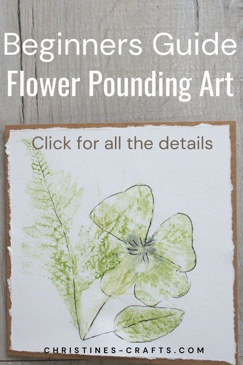 Flower Pounding on Paper - A complete Beginners Guide Flower Pounding, Scrapbook Paper Projects, Hammered Flowers, Fabric Painting Techniques, Watercolor Flowers Tutorial, Creative Flower Arrangements, Easy Arts And Crafts, Craft Day, Easy Craft Projects