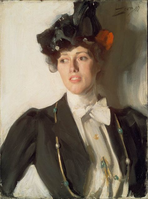 Portrait of Martha Dana by Anders Zorn | Portrait of Martha … | Flickr Anders Zorn, Jack Vettriano, John Singer Sargent, Traditional Paintings, Painting Reproductions, Museum Of Fine Arts, Look At You, Figure Painting, Portrait Art