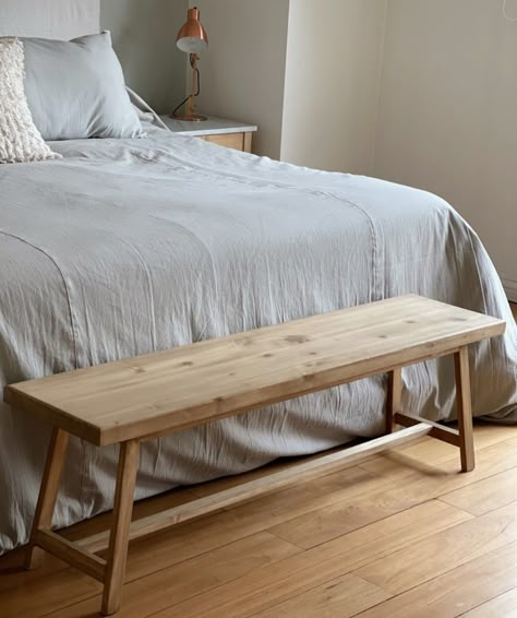 Wooden Bench At Foot Of Bed, Bed Benches Foot Of, Wooden Bench Bed, Live Edge End Of Bed Bench, Wood Bench At Foot Of Bed, Wood Bench Bed, Wood Bench In Front Of Bed, Wooden Bench Bedroom, Diy End Of Bed Bench