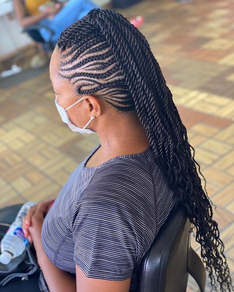 Feed In Mohawk Braids, Braided Mohawk Hairstyles For Black Hair, Braided Mohawk For Black Women, Mohawk Cornrows, Braided Mohawk Black Hair, Mohawk Hairstyles For Black Women, Hairstyles For Black Women Cornrows, Two Cornrow Braids, Black Women Cornrows