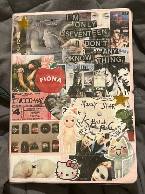 Journal Cover Collage Aesthetic, Sketch Book Collage Ideas, Zine Inspo Aesthetic, Scrapbook Journal Ideas Aesthetic, Jeff Buckley Aesthetic, Messy Sketchbook Pages, Chaos Journal, Visual Journal Ideas, Sketchbook Cover Ideas Aesthetic