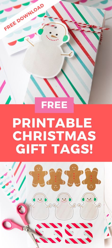 Free Printable Christmas Snowman Gift Tags, Gingerbread Gift Tags Free Printable, Snowman Tags Free Printable, Free Christmas Tags Printable Kid, Snowman Gift Tags Printable Free, Boxes Printable, Free Christmas Tags, Candy Cane Gingerbread, Free Christmas Tags Printable