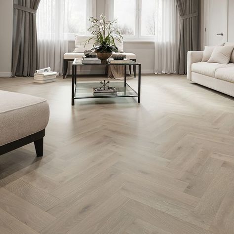 Herringbone Laminate Flooring, Herringbone Tile Floors, Wood Floor Design, Living Room Wood Floor, Living Room Wall Color, Herringbone Wood Floor, Bloxburg Modern, Exterior Bloxburg, House Exterior Colors