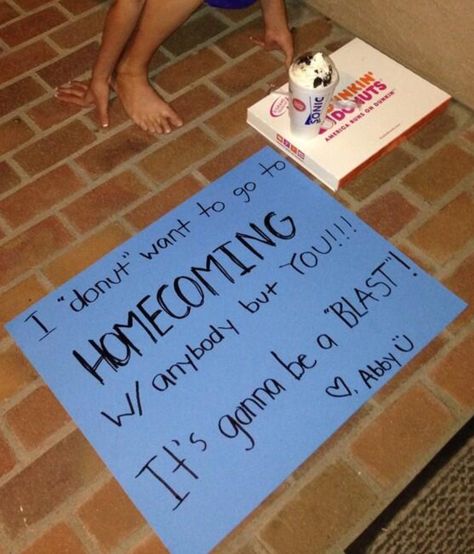 Asking or answering to a dance ... Using doughnuts and a "blast" from Sonic Cute Hoco Responses, Answering To A Dance, Homecoming Responses, Hoco Answer Ideas, Homecoming Response Ideas, Hoco Answers, Hoco Response Ideas, Dance Questions, Dance Responses