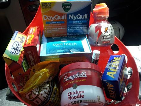 medicine-basket Sick Basket, Sick Care Package, Sick Boyfriend, Get Well Basket, Basket For Boyfriend, Get Well Baskets, Sick Gift, Get Well Gift Baskets, Welcome Basket