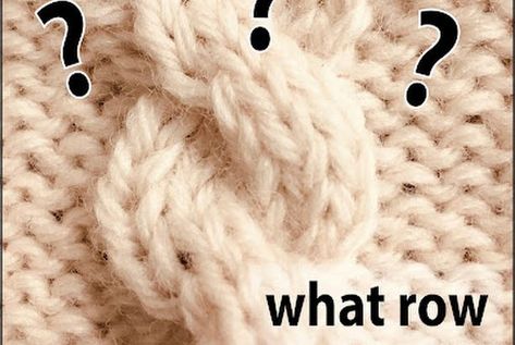 What row am I on in my cable? (Counting cable rows) Knitting Cables, Cable Row, Knitting Hacks, Cable Scarf, Knitting For Charity, Knitting Stitches Tutorial, Lucet, Knitting Tutorials, Knitting Tips