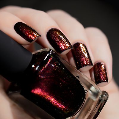 ILNP Lights Out - Rich Black Shimmer Nail Polish | eBay Dark Shimmer Nails, Black Shimmer Nails, Nail Polish Glitter, Polished Nails, Nail Polish Swatches, Shimmer Nail Polish, Nail Art Stripes, 2024 Nails, Spring Nail Designs