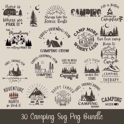 Cricut Camping, Camping Sayings, Summer Camp Design, Camping Graphic Design, Camping Png, Camping Svg Files Free, Camping Font, Free Camping Svg Files For Cricut, Camping Cricut Svg