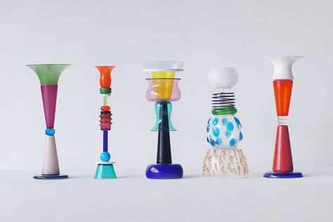 ETTORE SOTTSASS | SOMEWHERE TOKYO Handblown Glass Art, Memphis Milano, Verre Design, Memphis Style, Memphis Design, Luminaire Design, Objects Design, Glass Design, Lamp Design