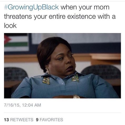 maaan every black mother has that one look that says it ALL to you  #growingupblack Relatable Childhood Tweets, Growing Up Black Memes, Growing Up Black, Black People Memes, Black Memes, Funny Black People, Relatable Tweets, Daily Funny, Girl Problems