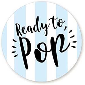 Popcorn Baby Shower Favors, Blue Popcorn, Popcorn Favors, Pop Baby Showers, Popcorn Bags, Easter Stickers, Pop Stickers, Baby Shower Stickers, Ready To Pop