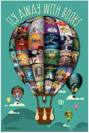 Fly Away with Books free poster download...try this for your bulletin board using book covers from your library Reading Nook Classroom, Reading Display, School Library Displays, Winter Bulletin, Library Bulletin Board, Reading Bulletin Boards, School Libraries, Library Themes, Library Posters