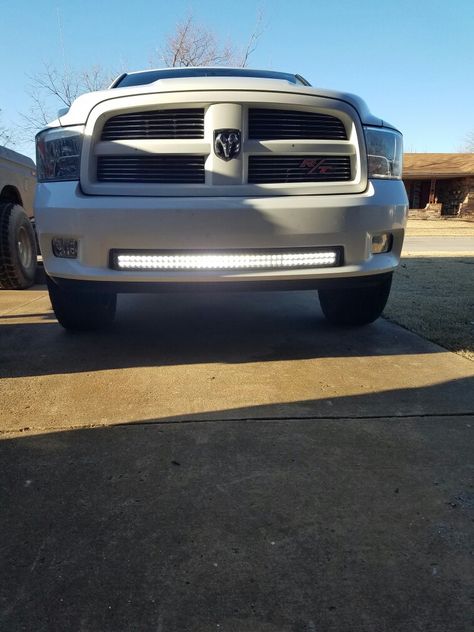 Led light bar on a 2010 dodge ram 1500. Industrial Track Lighting, Truck Upgrades, Bathroom Lighting Diy, Diy Mason Jar Lights, Modern Powder Rooms, Track Lighting Kitchen, High Ceiling Lighting, 2012 Dodge Ram 1500, Car Dodge