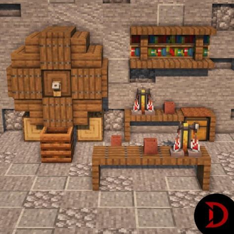 Minecraft Builds & Decoration on Instagram: “⬇️ @drear__builds ⬇️ The barrel is my favourite thing. ------------------------------------------------------------------------- 🇬🇧 A…” Minecraft Interior Ideas, Case Minecraft, Minecraft Steampunk, Minecraft Statues, Minecraft Interior, Minecraft Structures, Minecraft Interior Design, Bangunan Minecraft, Minecraft Cottage