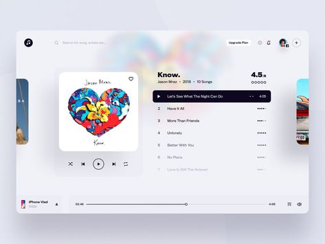 Web Music App - Player by Vlad Tyzun Music Player Website, Web Music Player, Music Player Ui Design, Music Player Video, Music App Design, Music Player Design, Musica Spotify, Music Player App, Music Web