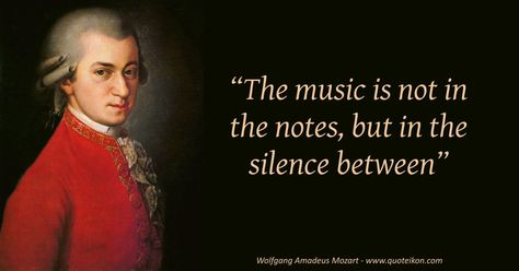 Enjoy fifteen of the best Wolfgang Amadeus Mozart quotes at Quoteikon and read the mini bio about this famous Salzburg born classical composer Music Quotes By Famous Musicians, Classic Music Quotes, Piano Quotes Inspirational, Composer Quotes, Wolfgang Mozart, Violin Quotes, Mozart Quotes, Classical Music Quotes, Piano Quotes