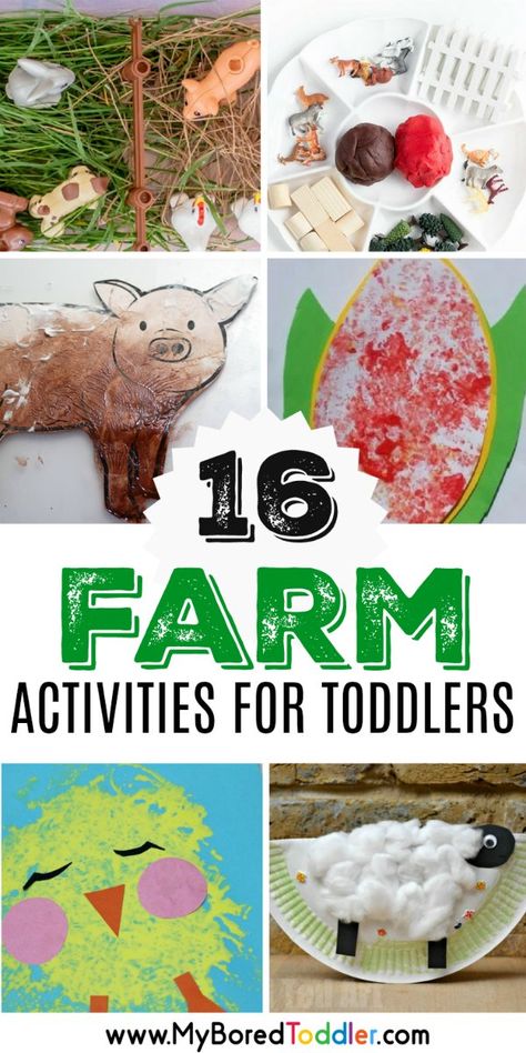 FARM ACTIVITIES AND CRAFTS FOR TODDLERS 1 YEAR OLD 2 YEAR OLD 3 YEAR OLD #toddlers #farm #spring #farmcrafts #toddlercrafts Farm Activities For Toddlers, Experiments Preschool, Boys Activities, Farm Lessons, Farm Animals Activities, Farm Theme Preschool, Farm Animal Crafts, Farm Unit, Farm Animals Theme