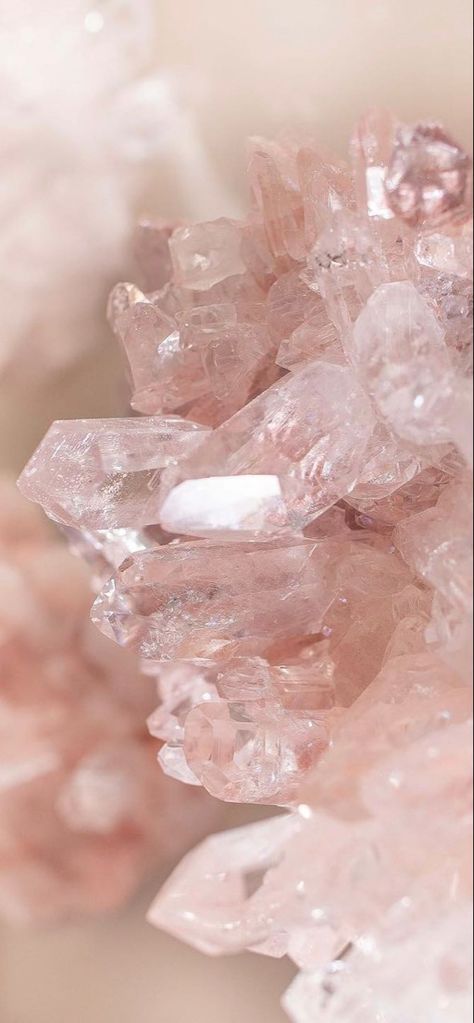 Pink Stone Wallpaper, Pastel Crystal Aesthetic, Crystal Esthetics, Crystal Background Wallpapers, Pink Crystal Wallpaper, Album Widget, Monthly Backgrounds, Ether Element, Quartz Wallpaper